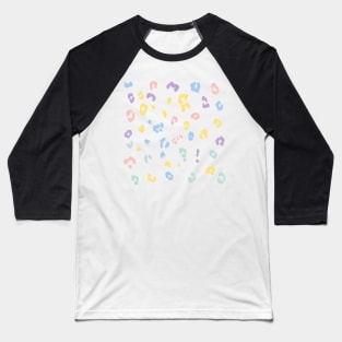 Pastel leopard print pattern Baseball T-Shirt